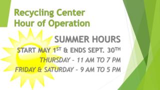 summer hours