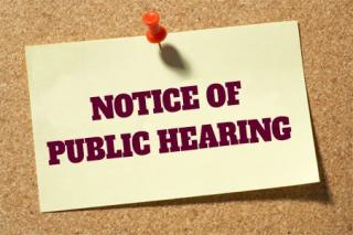 notice of hearing sign