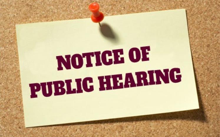 notice of hearing sign